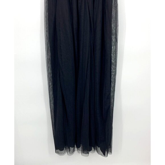 ASOS Dress Black Sequin Embroidered Maxi Sleeveless Mesh NWT - Picture 9 of 11